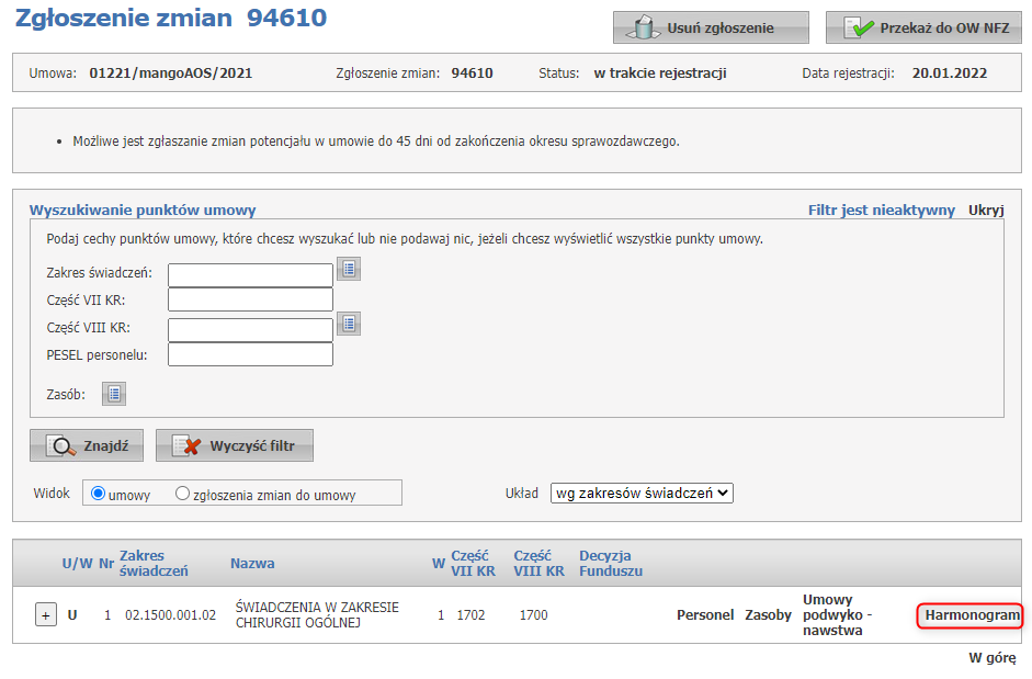 zmiana harmonogramu 2